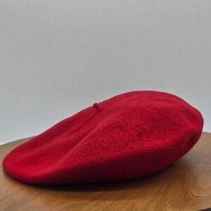 Dorfman Pacific Co DPC Authentic‎ Red Wool Beret handmade One Size